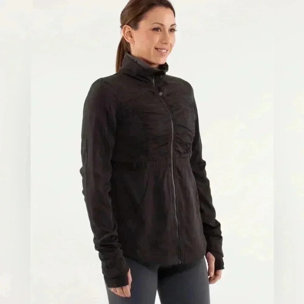 EUC Lululemon Inner Peace Reversible Jacket Gray 6